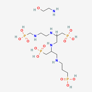 Phosphonic acid, (6,9-bis(phosphonomethyl)-2,6,9,13-tetraazatetradecane-1,14-diyl)bis-, compd. with 2-aminoethanol