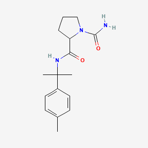 molecular formula C16H23N3O2 B5931732 N~2~-[1-methyl-1-(4-methylphenyl)ethyl]pyrrolidine-1,2-dicarboxamide 