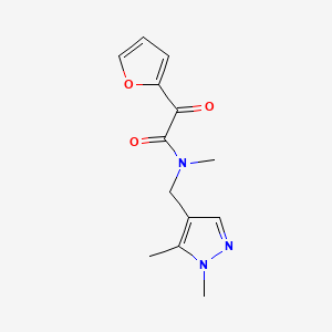 molecular formula C13H15N3O3 B5931734 N-[(1,5-dimethyl-1H-pyrazol-4-yl)methyl]-2-(2-furyl)-N-methyl-2-oxoacetamide 