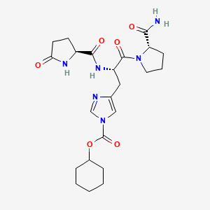 cyclohexyl 4-[(2S)-3-[(2S)-2-carbamoylpyrrolidin-1-yl]-3-oxo-2-[[(2S)-5-oxopyrrolidine-2-carbonyl]amino]propyl]imidazole-1-carboxylate