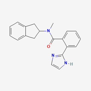 molecular formula C20H19N3O B5931836 N-(2,3-dihydro-1H-inden-2-yl)-2-(1H-imidazol-2-yl)-N-methylbenzamide 