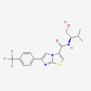 molecular formula C18H18F3N3O2S B5931865 N-[(1R)-1-(hydroxymethyl)-2-methylpropyl]-6-[4-(trifluoromethyl)phenyl]imidazo[2,1-b][1,3]thiazole-3-carboxamide 