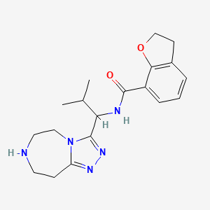 molecular formula C19H25N5O2 B5931873 N-[2-methyl-1-(6,7,8,9-tetrahydro-5H-[1,2,4]triazolo[4,3-d][1,4]diazepin-3-yl)propyl]-2,3-dihydro-1-benzofuran-7-carboxamide 