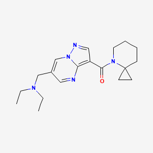 molecular formula C19H27N5O B5932000 N-{[3-(4-azaspiro[2.5]oct-4-ylcarbonyl)pyrazolo[1,5-a]pyrimidin-6-yl]methyl}-N-ethylethanamine 