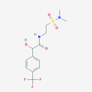 molecular formula C13H17F3N2O4S B5932083 N-{2-[(dimethylamino)sulfonyl]ethyl}-2-hydroxy-2-[4-(trifluoromethyl)phenyl]acetamide 