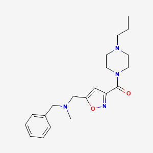 molecular formula C20H28N4O2 B5932092 N-methyl-1-phenyl-N-({3-[(4-propylpiperazin-1-yl)carbonyl]isoxazol-5-yl}methyl)methanamine 