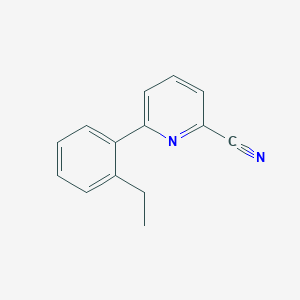 molecular formula C14H12N2 B5932233 6-(2-ethylphenyl)pyridine-2-carbonitrile 