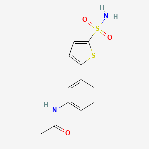 molecular formula C12H12N2O3S2 B5932270 N-{3-[5-(aminosulfonyl)-2-thienyl]phenyl}acetamide 