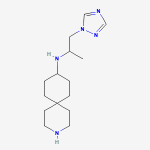 molecular formula C15H27N5 B5932291 N-[1-methyl-2-(1H-1,2,4-triazol-1-yl)ethyl]-3-azaspiro[5.5]undecan-9-amine dihydrochloride 