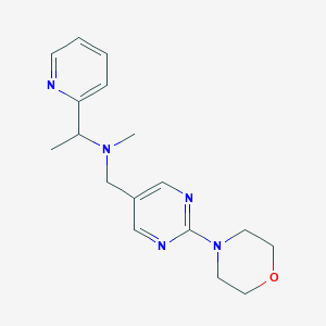 molecular formula C17H23N5O B5932314 N-methyl-N-[(2-morpholin-4-ylpyrimidin-5-yl)methyl]-1-pyridin-2-ylethanamine 