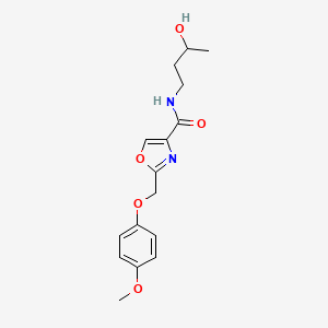 molecular formula C16H20N2O5 B5932478 N-(3-hydroxybutyl)-2-[(4-methoxyphenoxy)methyl]-1,3-oxazole-4-carboxamide 
