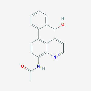 molecular formula C18H16N2O2 B5932569 N-{5-[2-(hydroxymethyl)phenyl]quinolin-8-yl}acetamide 