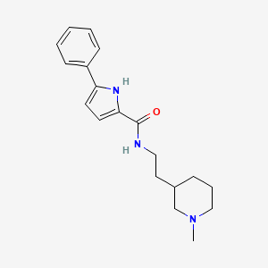 molecular formula C19H25N3O B5932585 N-[2-(1-methylpiperidin-3-yl)ethyl]-5-phenyl-1H-pyrrole-2-carboxamide 