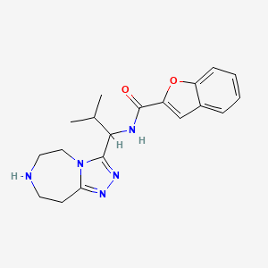 molecular formula C19H23N5O2 B5932632 N-[2-methyl-1-(6,7,8,9-tetrahydro-5H-[1,2,4]triazolo[4,3-d][1,4]diazepin-3-yl)propyl]-1-benzofuran-2-carboxamide 
