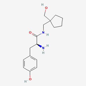 molecular formula C16H24N2O3 B5932752 N-{[1-(hydroxymethyl)cyclopentyl]methyl}-L-tyrosinamide 
