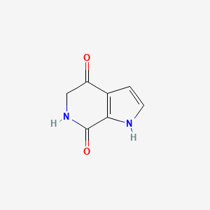 molecular formula C7H6N2O2 B593286 5,6-dihydro-1H-Pyrrolo[2,3-c]pyridine-4,7-dione CAS No. 129761-06-4