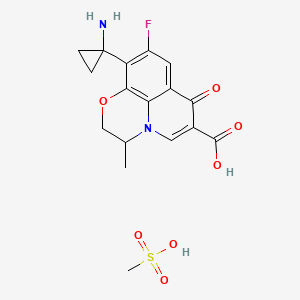 molecular formula C17H19FN2O7S B593290 T-3762;Pazufloxacin methanesulfonate;Pazufloxacin mesilate CAS No. 136905-87-8