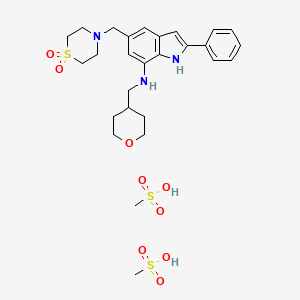 molecular formula C27H39N3O9S3 B593293 NecroX-5 