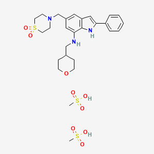 molecular formula C27H39N3O9S3 B593293 NecroX-5 CAS No. 1383718-29-3