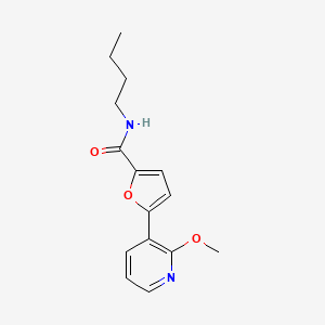 molecular formula C15H18N2O3 B5932971 N-butyl-5-(2-methoxypyridin-3-yl)-2-furamide 