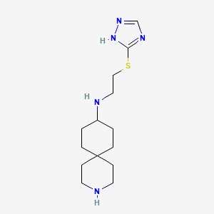 molecular formula C14H25N5S B5933013 N-[2-(1H-1,2,4-triazol-5-ylthio)ethyl]-3-azaspiro[5.5]undecan-9-amine dihydrochloride 