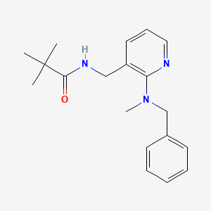 molecular formula C19H25N3O B5933015 N-({2-[benzyl(methyl)amino]pyridin-3-yl}methyl)-2,2-dimethylpropanamide 