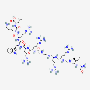molecular formula C76H128N30O16 B593325 PKCzeta Pseudosubstrate Inhibitor CAS No. 799764-07-1