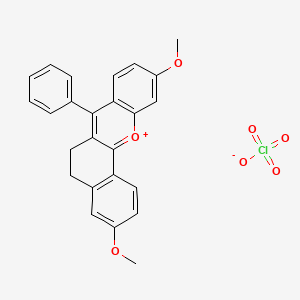 3,10-Dimethoxy-7-phenyl-6,12a-dihydro-5H-benzo[c]xanthylium perchlorate