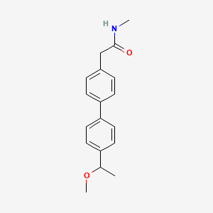 molecular formula C18H21NO2 B5933341 2-[4'-(1-methoxyethyl)biphenyl-4-yl]-N-methylacetamide 