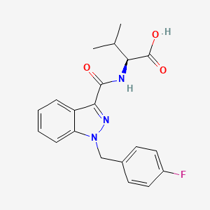 (2S)-2-[[1-[(4-Fluorophenyl)methyl]indazole-3-carbonyl]amino]-3-methylbutanoic acid