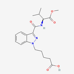 molecular formula C19H25N3O5 B593351 N-[[1-(4-carboxybutyl)-1H-indazol-3-yl]carbonyl]-L-valine,1-methylester CAS No. 1890250-21-1