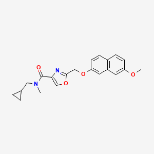 molecular formula C21H22N2O4 B5933708 N-(cyclopropylmethyl)-2-{[(7-methoxy-2-naphthyl)oxy]methyl}-N-methyl-1,3-oxazole-4-carboxamide 