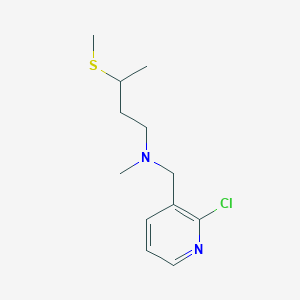 molecular formula C12H19ClN2S B5933758 N-[(2-chloropyridin-3-yl)methyl]-N-methyl-3-methylsulfanylbutan-1-amine 