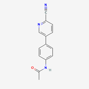 molecular formula C14H11N3O B5933890 N-[4-(6-cyanopyridin-3-yl)phenyl]acetamide 