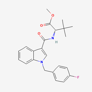 molecular formula C23H25FN2O3 B593391 Methyl 2-[1-(4-fluorobenzyl)-1h-indole-3-carboxamido]-3,3-dimethylbutanoate CAS No. 1971007-91-6