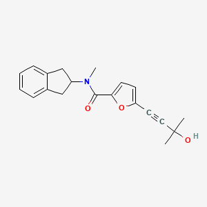molecular formula C20H21NO3 B5933935 N-(2,3-dihydro-1H-inden-2-yl)-5-(3-hydroxy-3-methylbut-1-yn-1-yl)-N-methyl-2-furamide 