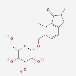 molecular formula C19H26O7 B593400 Norpterosin B glucoside 