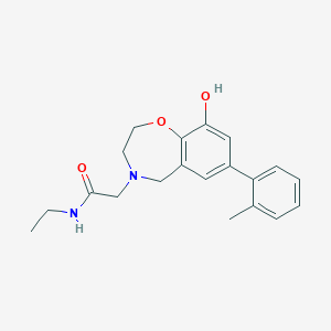 molecular formula C20H24N2O3 B5934092 N-ethyl-2-[9-hydroxy-7-(2-methylphenyl)-2,3-dihydro-1,4-benzoxazepin-4(5H)-yl]acetamide 
