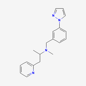 molecular formula C19H22N4 B5934222 N-methyl-N-[3-(1H-pyrazol-1-yl)benzyl]-1-pyridin-2-ylpropan-2-amine 