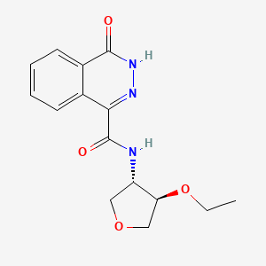 molecular formula C15H17N3O4 B5934242 N-[(3S,4R)-4-ethoxyoxolan-3-yl]-4-oxo-3H-phthalazine-1-carboxamide 
