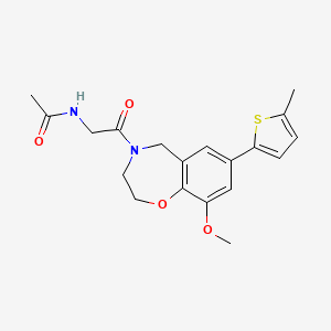 molecular formula C19H22N2O4S B5934305 N-{2-[9-methoxy-7-(5-methyl-2-thienyl)-2,3-dihydro-1,4-benzoxazepin-4(5H)-yl]-2-oxoethyl}acetamide 