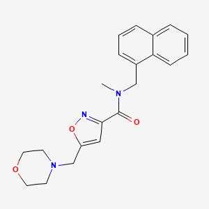 molecular formula C21H23N3O3 B5934363 N-methyl-5-(morpholin-4-ylmethyl)-N-(1-naphthylmethyl)isoxazole-3-carboxamide 