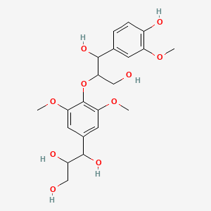 molecular formula C21H28O10 B593450 erythro-Guaiacylglycerol beta-threo-syringylglycerol ether CAS No. 1313434-74-0