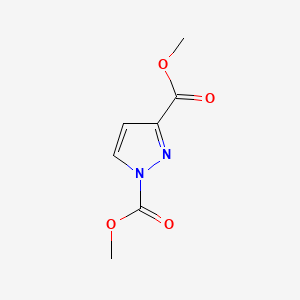 molecular formula C7H8N2O4 B593452 dimethyl 1H-pyrazole-1,3-dicarboxylate CAS No. 135641-62-2