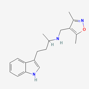molecular formula C18H23N3O B5934567 N-[(3,5-dimethylisoxazol-4-yl)methyl]-4-(1H-indol-3-yl)butan-2-amine 