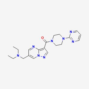 molecular formula C20H26N8O B5934622 N-ethyl-N-({3-[(4-pyrimidin-2-ylpiperazin-1-yl)carbonyl]pyrazolo[1,5-a]pyrimidin-6-yl}methyl)ethanamine 