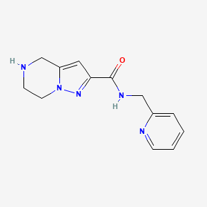 molecular formula C13H15N5O B5934647 N-(2-pyridinylmethyl)-4,5,6,7-tetrahydropyrazolo[1,5-a]pyrazine-2-carboxamide hydrochloride 