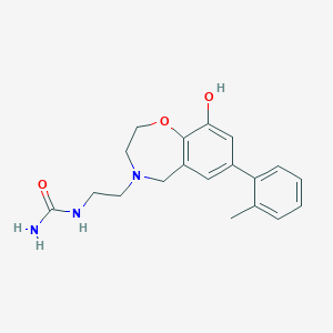 molecular formula C19H23N3O3 B5934685 N-{2-[9-hydroxy-7-(2-methylphenyl)-2,3-dihydro-1,4-benzoxazepin-4(5H)-yl]ethyl}urea 