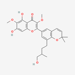 molecular formula C27H30O8 B593473 Dodovisone C CAS No. 1616683-52-3