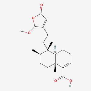 molecular formula C21H30O5 B593476 Dodovislactone B 